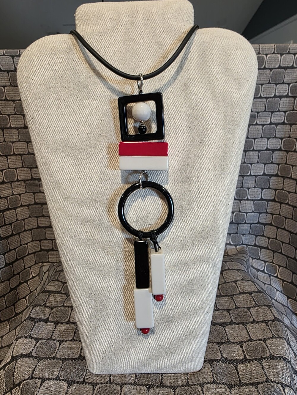 Alisha D. Italian Contempory Resin Statement Necklace